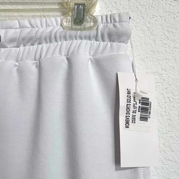 Resort World Designed by MACEOO White Stretch Knit Shorts New Medium