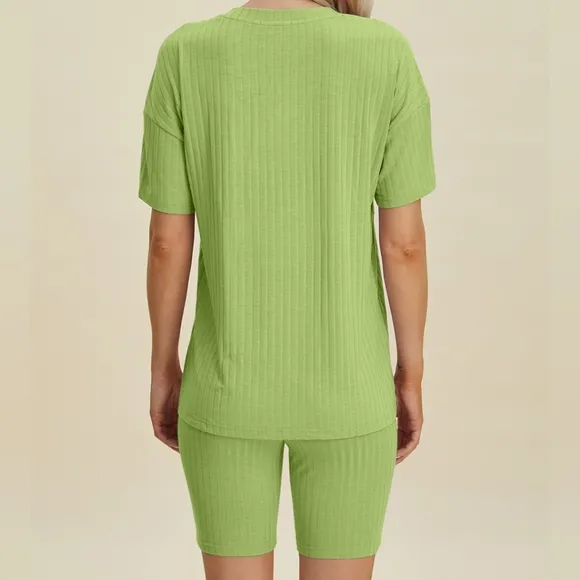 Ribbed Harmony Set - Yellow Green