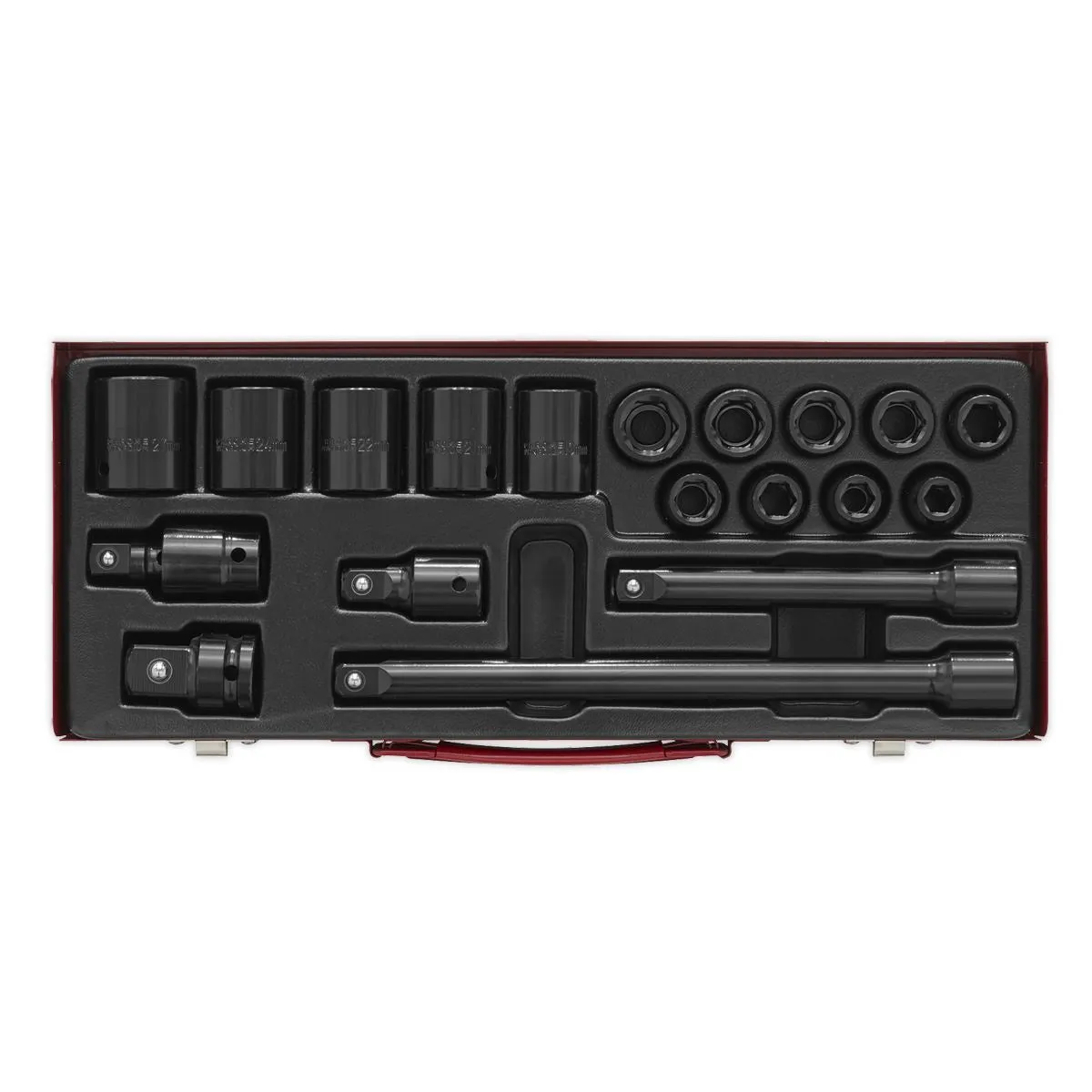 Sealey Premier Impact Socket Set 19pc 1/2"Sq Drive Metric