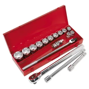 Sealey Premier Socket Set 17pc 3/4"Sq Drive WallDrive® Metric