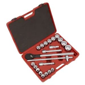 Sealey Premier Socket Set 22pc 3/4"Sq Drive 12-point WallDrive® Metric