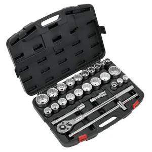 Sealey Premier Socket Set 26pc 3/4"Sq Drive 12-point WallDrive®
