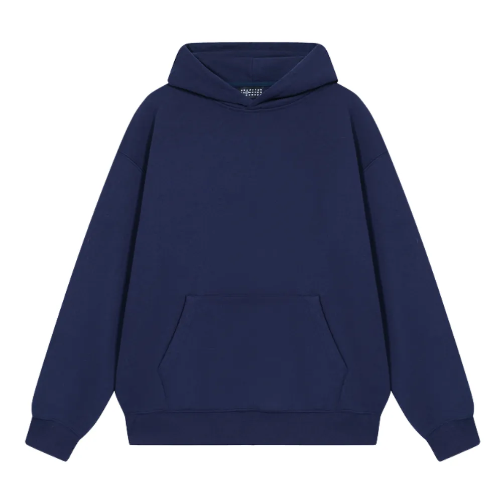 Solid Color No Drawstring Hoodie
