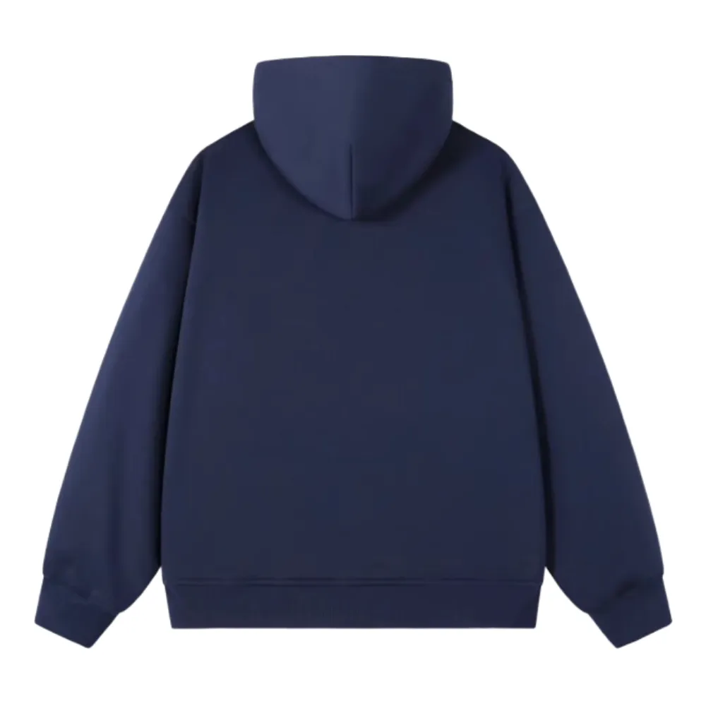 Solid Color No Drawstring Hoodie