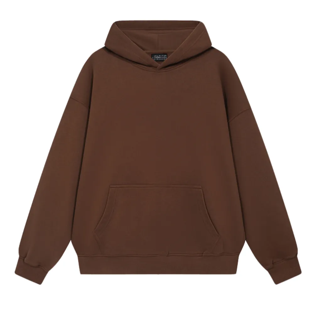 Solid Color No Drawstring Hoodie