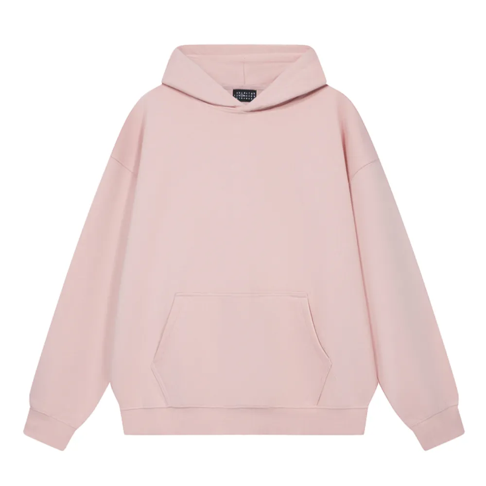 Solid Color No Drawstring Hoodie