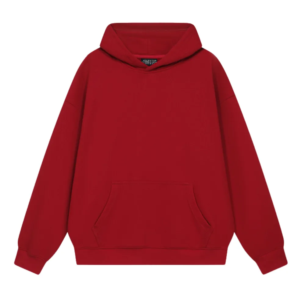 Solid Color No Drawstring Hoodie