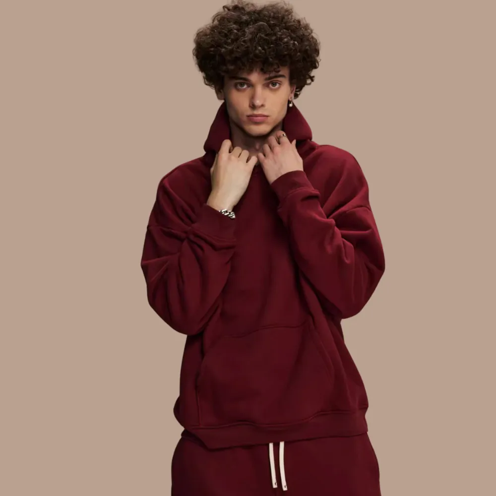 Solid Color No Drawstring Hoodie