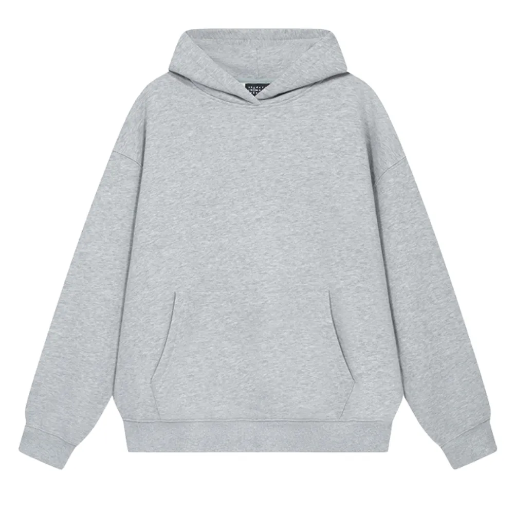 Solid Color No Drawstring Hoodie