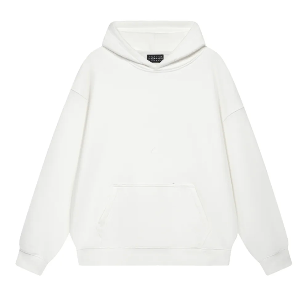 Solid Color No Drawstring Hoodie
