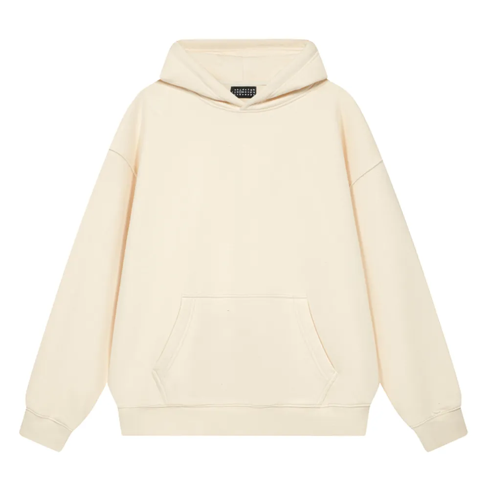 Solid Color No Drawstring Hoodie