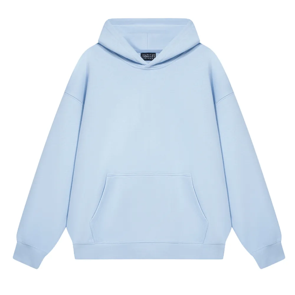 Solid Color No Drawstring Hoodie
