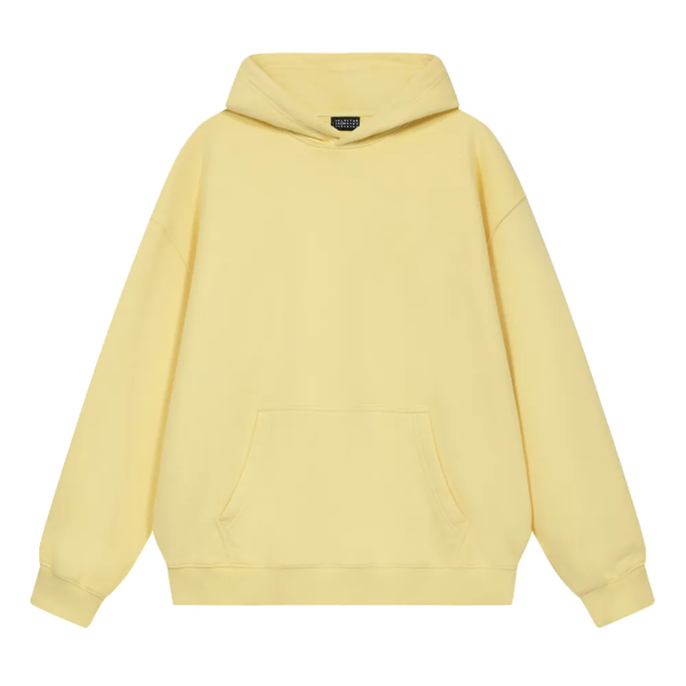 Solid Color No Drawstring Hoodie