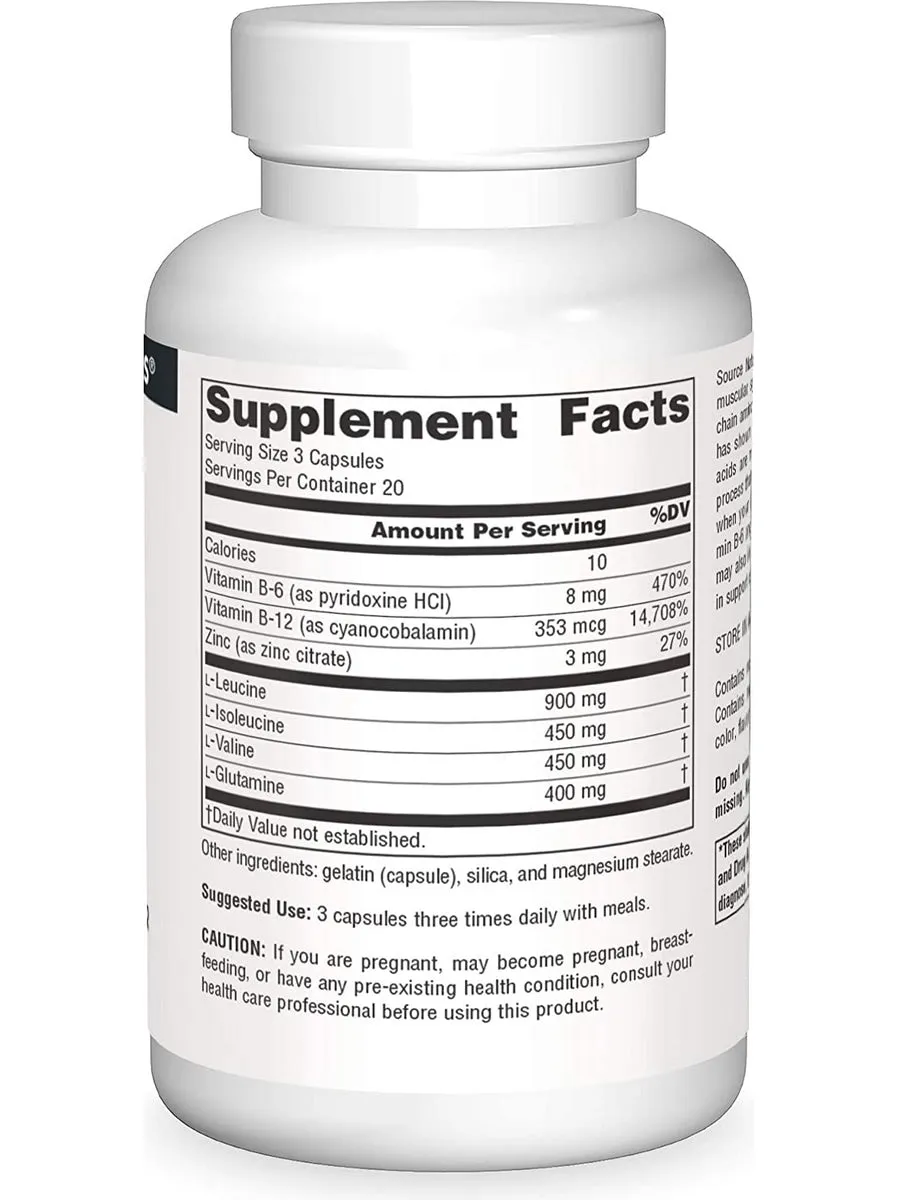 Source Naturals, BCAA Branched-Chain Amino Acids 733 mg, 60 capsules