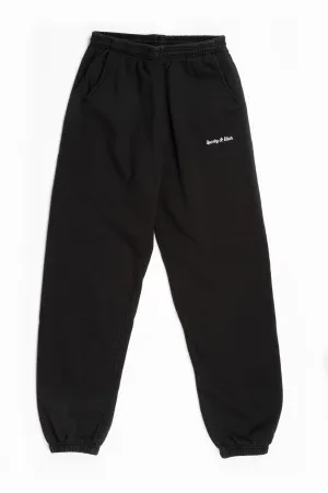 SPORTY AND RICH CLASSIC LOGO SWEATPANTS BLACK
