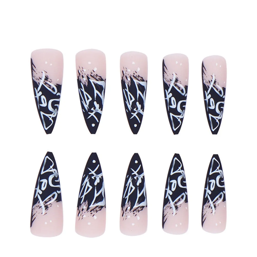 Stilleto Black and white graffiti girl vintage gradient