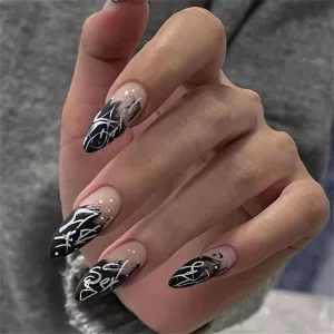 Stilleto Black and white graffiti girl vintage gradient