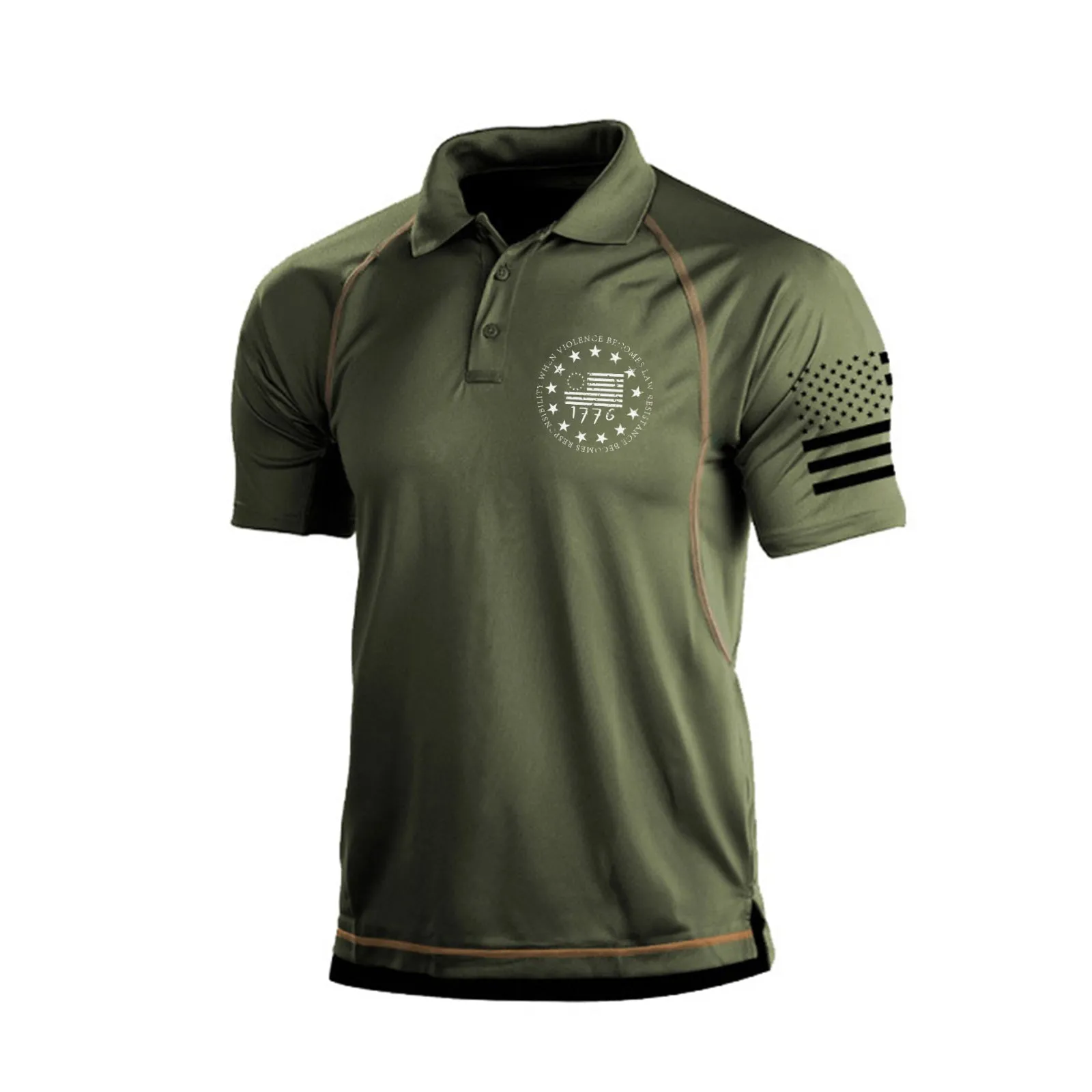 THE DECLARATION OF INDEPENDENCE RAGLAN GRAPHIC POLO SHIRT