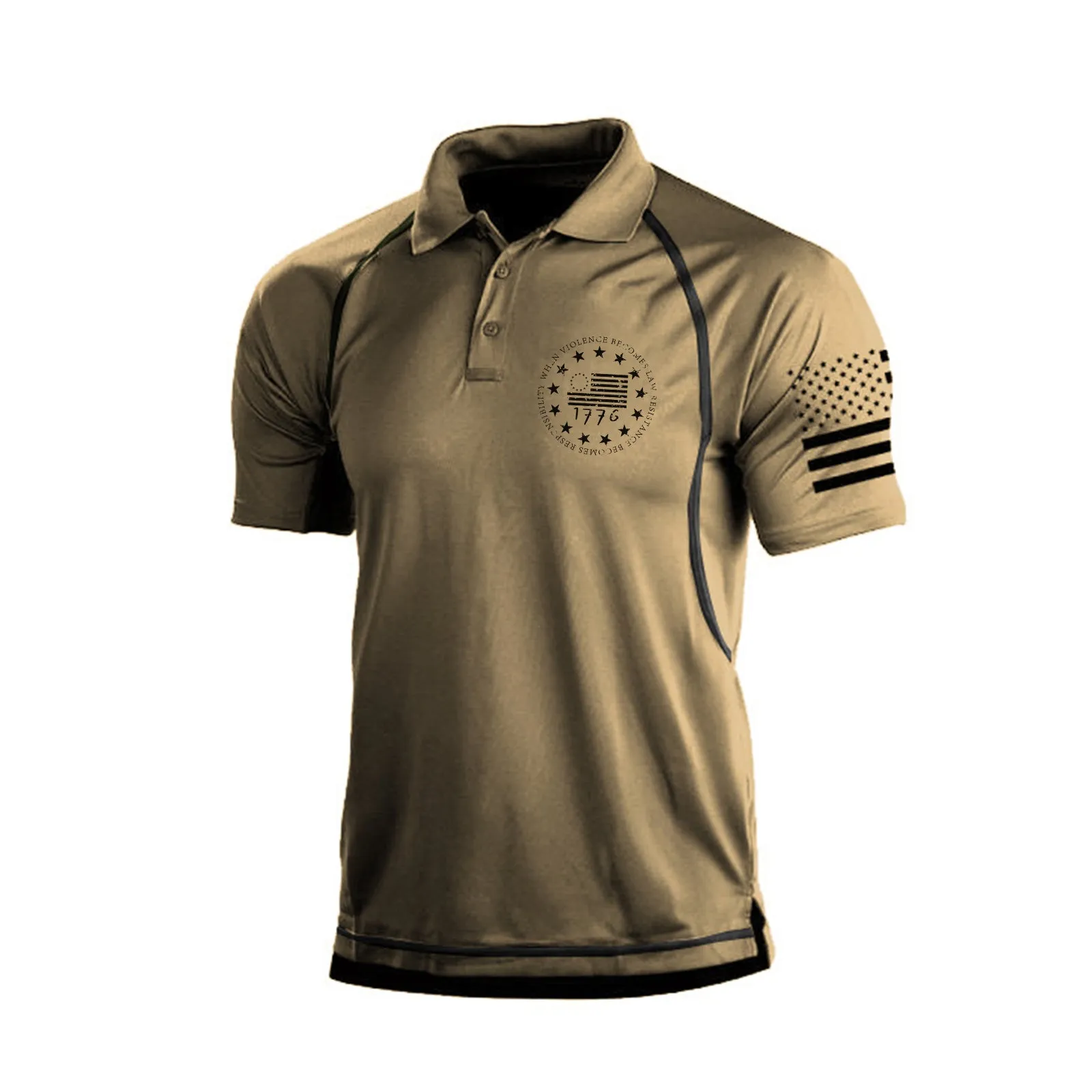 THE DECLARATION OF INDEPENDENCE RAGLAN GRAPHIC POLO SHIRT