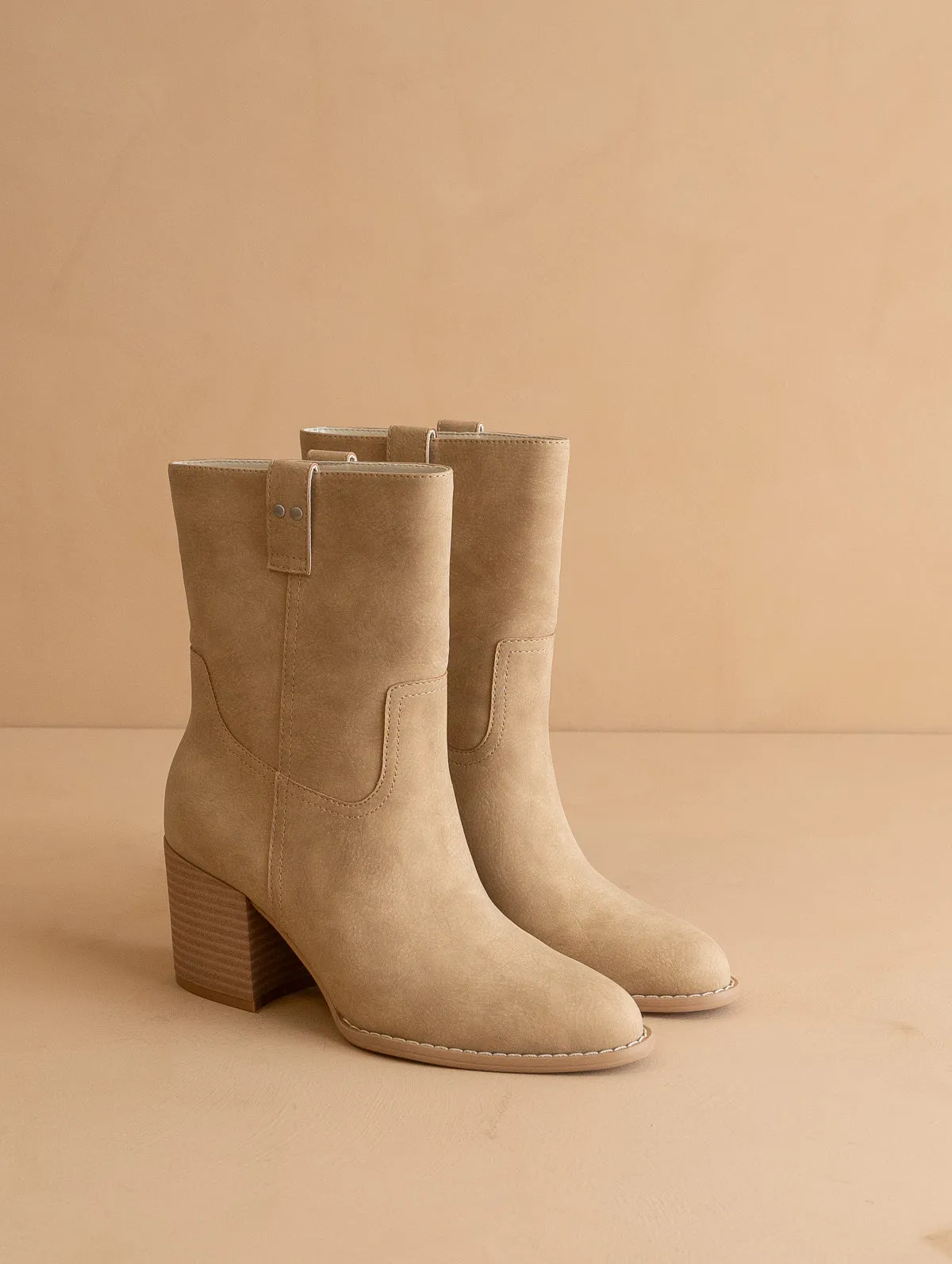The Jennie | Khaki Classic Heeled Everyday Bootie