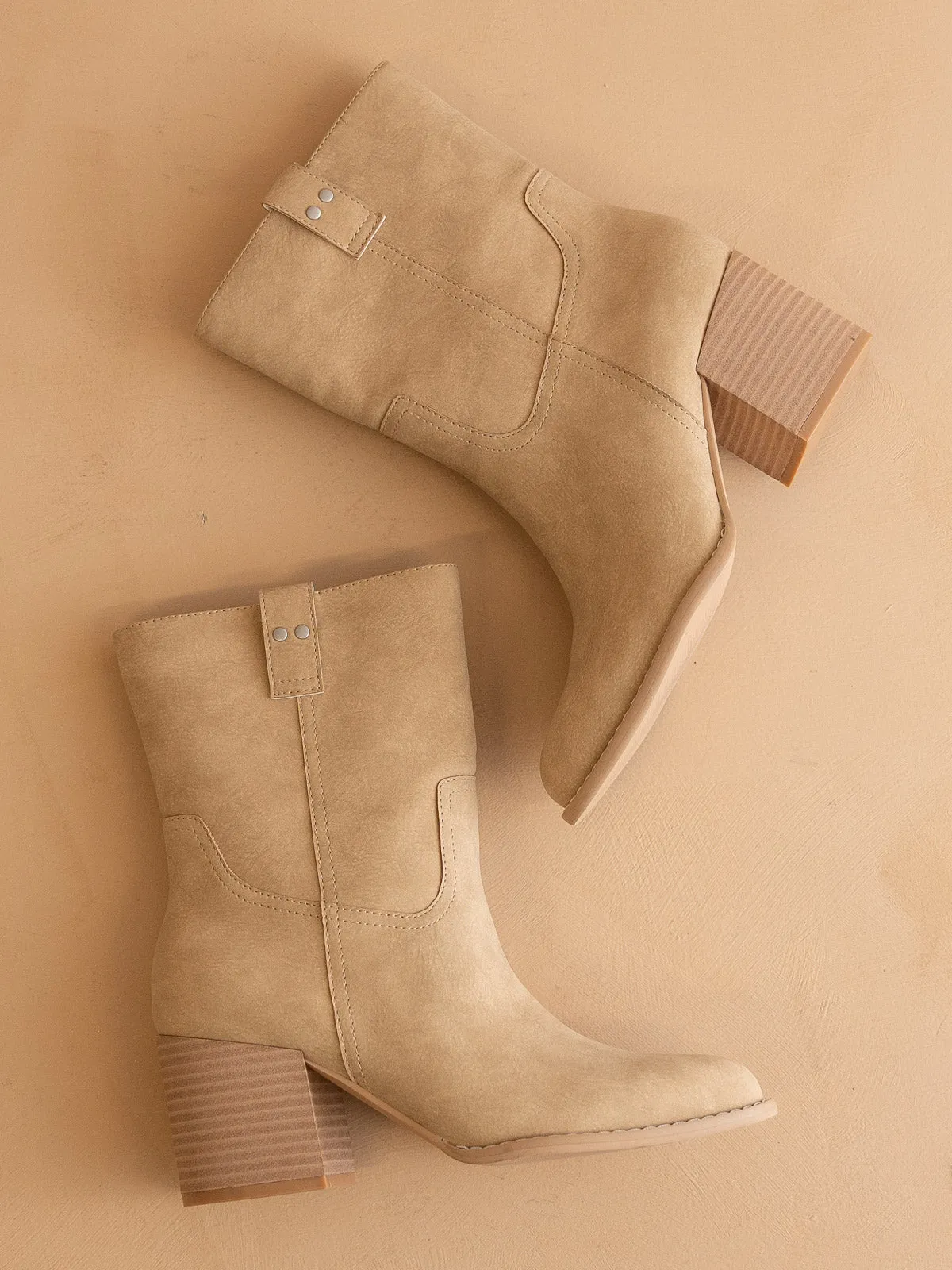 The Jennie | Khaki Classic Heeled Everyday Bootie