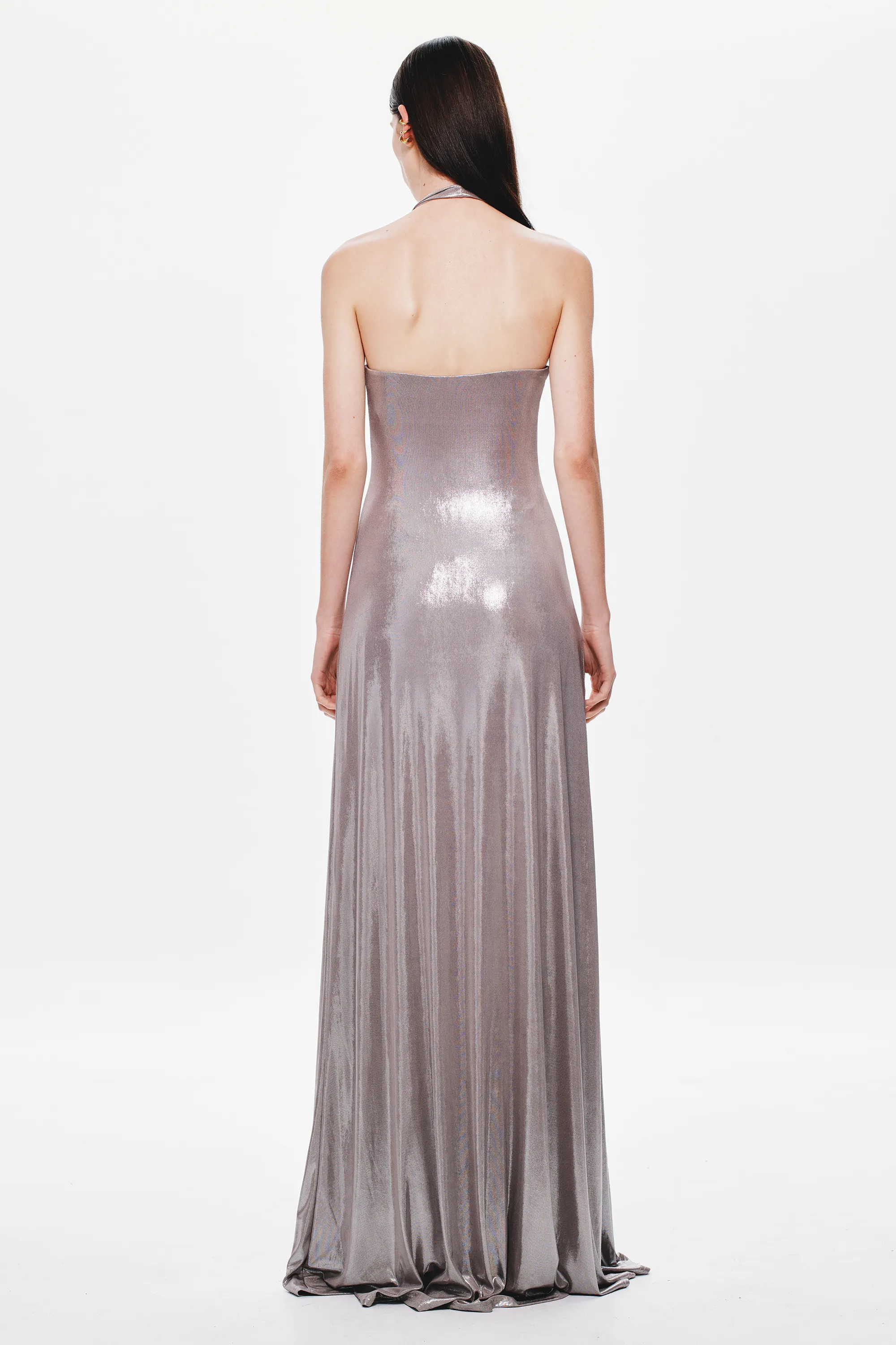 THE 'JENNIFER' FOIL JERSEY DRESS
