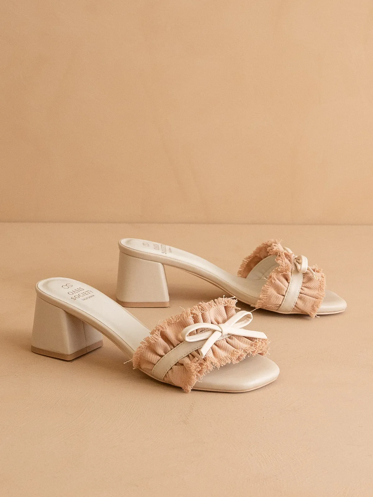 The Julissa | Apricot Romantic Low Heel Sandal