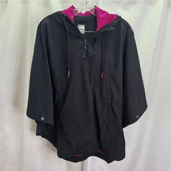 The North Face Black and Pink Vida Poncho Jacket Size Small