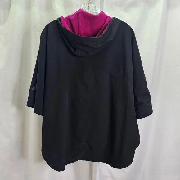 The North Face Black and Pink Vida Poncho Jacket Size Small