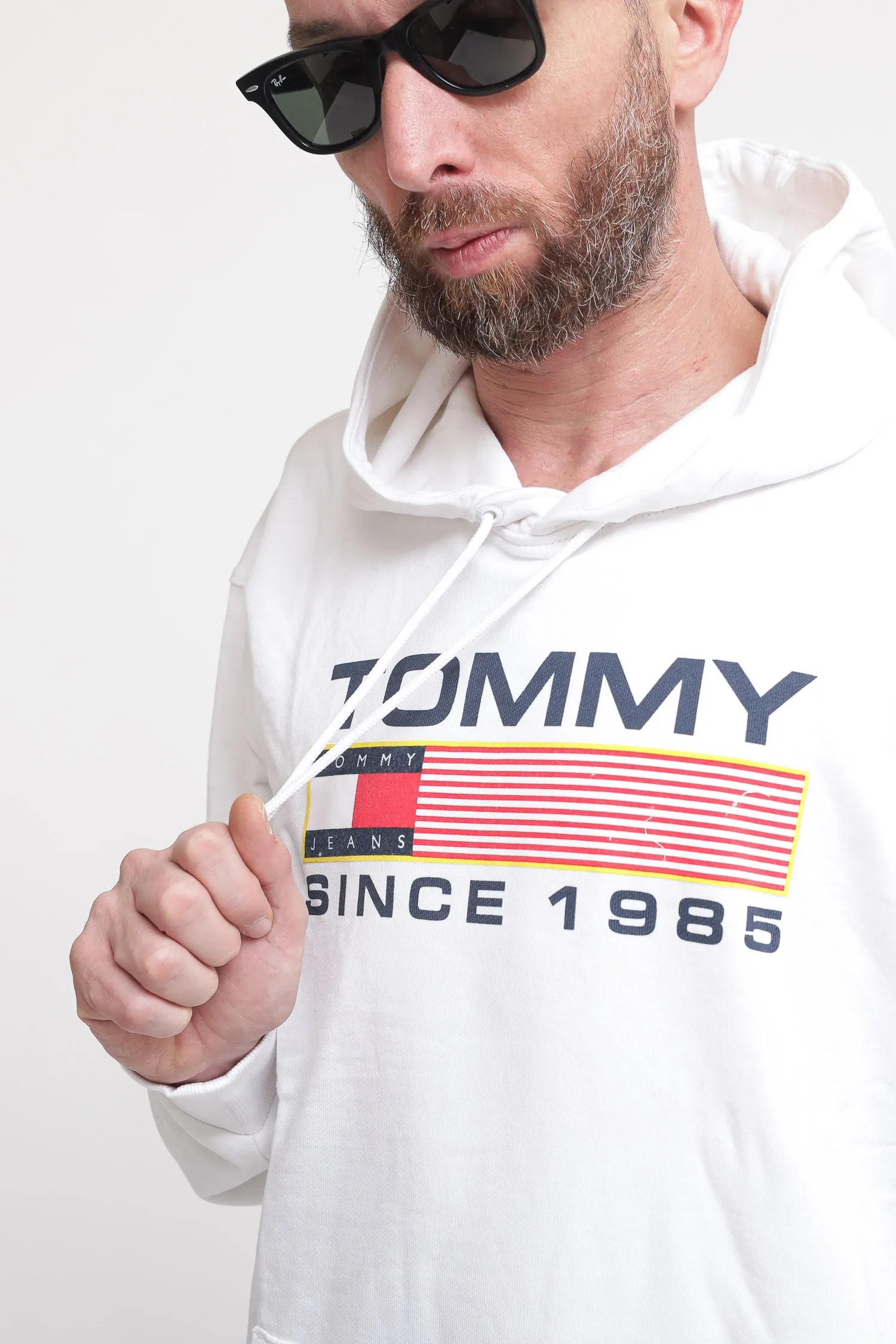Tjm Reg Athletic Logo Hoodie - White