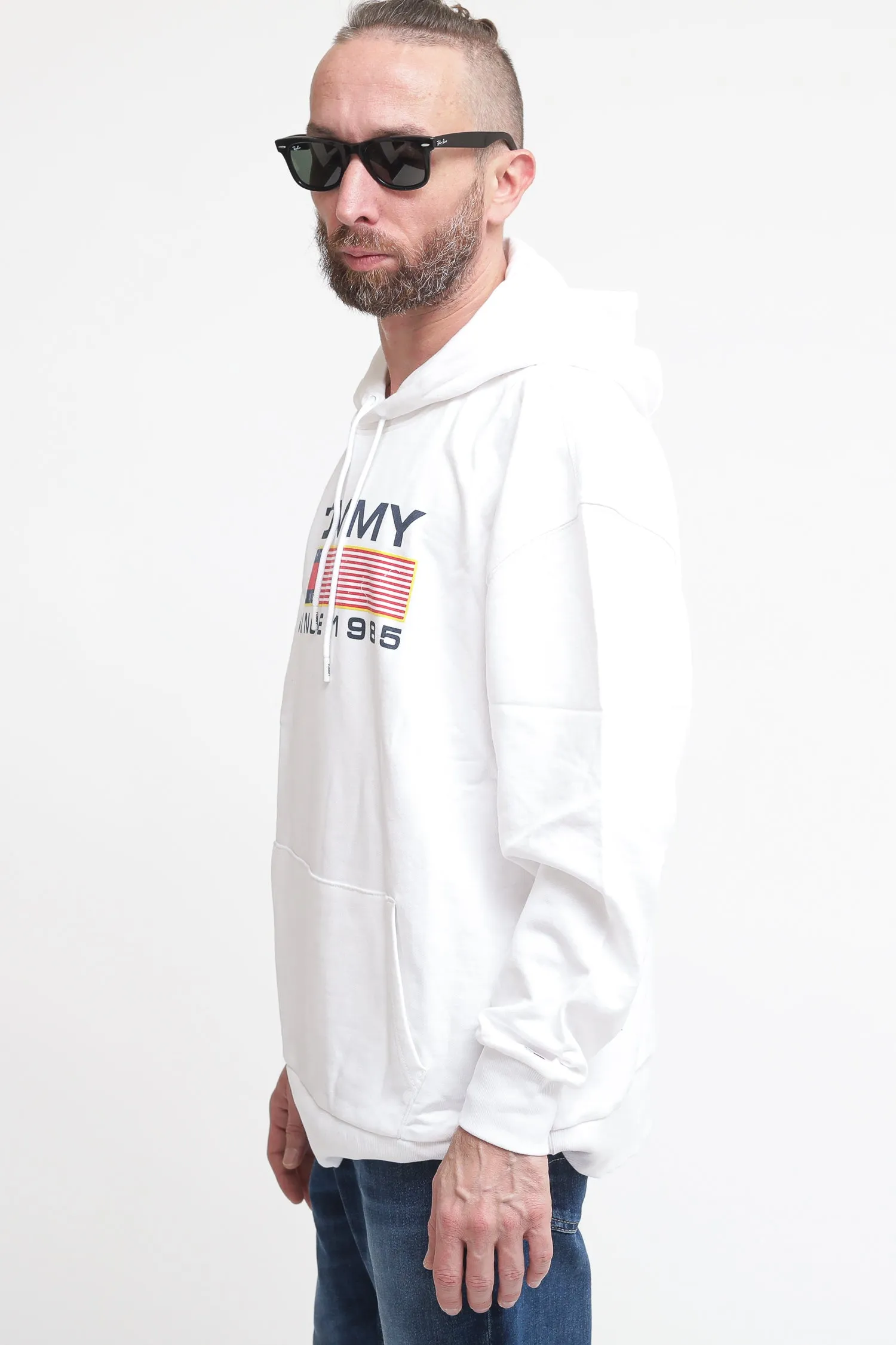 Tjm Reg Athletic Logo Hoodie - White