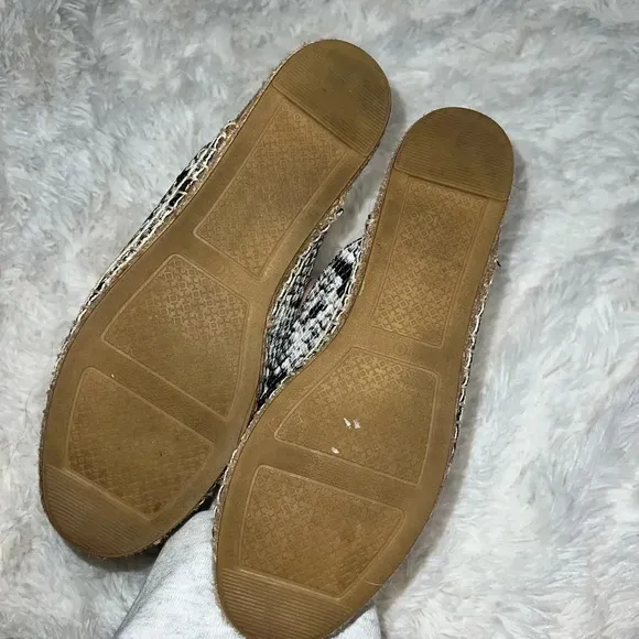 Tory Burch Max Espadrille Snakeskin Mules Size 8
