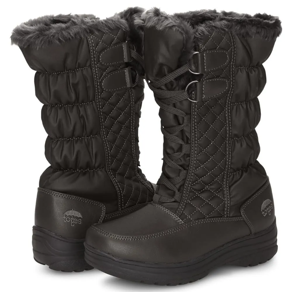 totes Women's Jami Insulated Waterproof Snow Winter Boots with Zipper