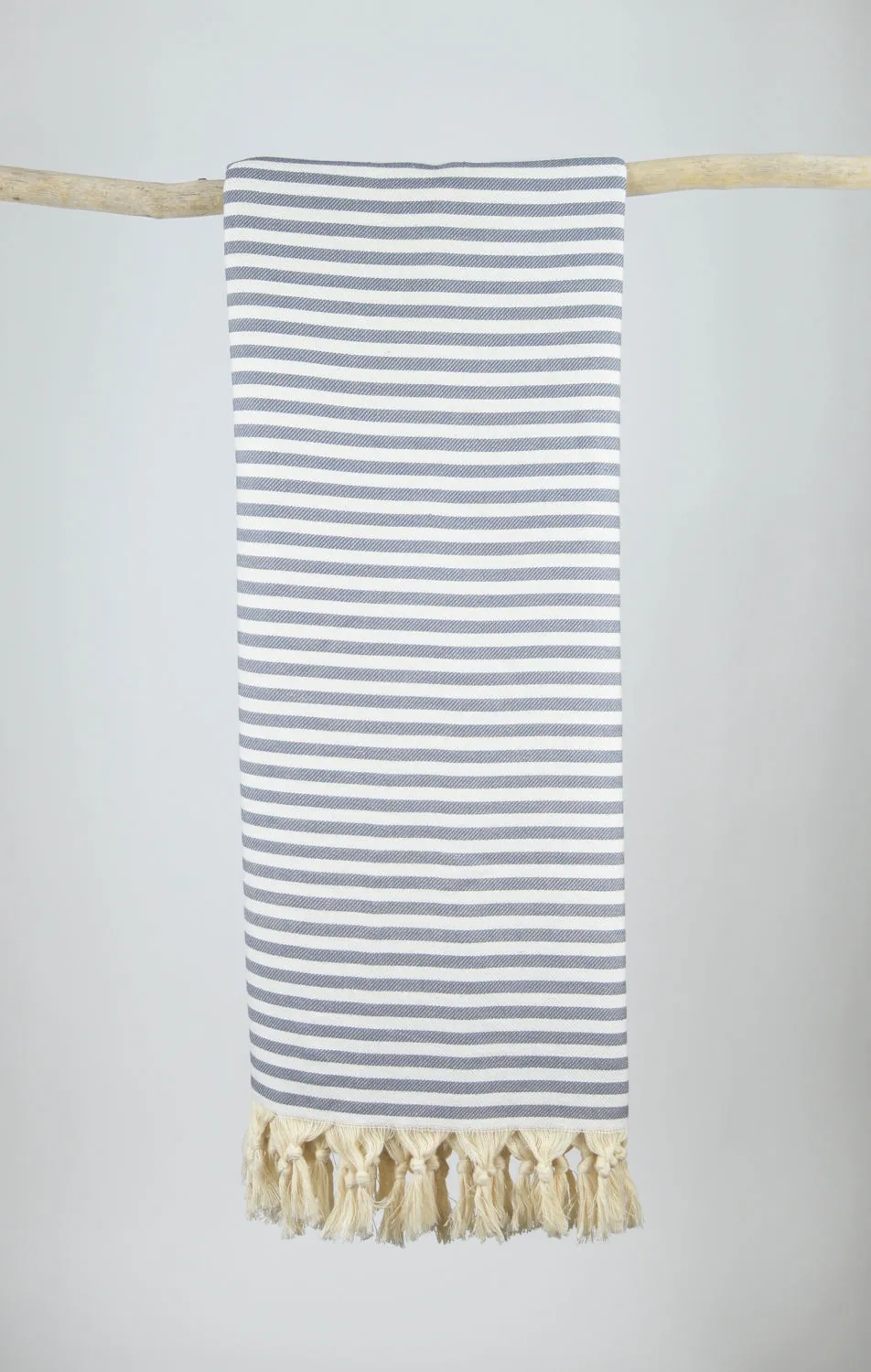 TULUM CHARCOAL/GREY TURKISH BLANKET TOWEL