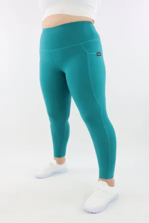 Turquoise - Hybrid 2.0 - Leg Pockets - Full Leggings