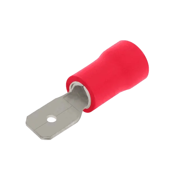 Unicrimp QRPO28M5 100 Red Male Pushon  2.8mm & .5mm Tab (100 Pack)