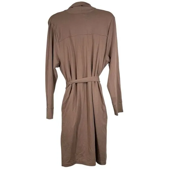 Universal Standard Rachele Lounge Robe Brown Tan Comfy Neutral Size XS (10-12)
