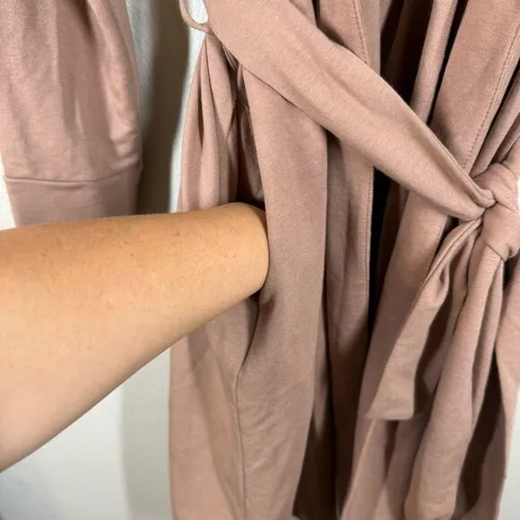 Universal Standard Rachele Lounge Robe Brown Tan Comfy Neutral Size XS (10-12)