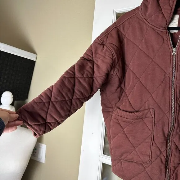 URBAN OUTFITTERS Quilted Cotton Puffer Puffy Coat Hooded Size Small