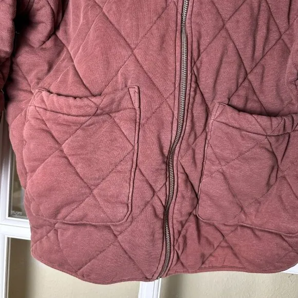URBAN OUTFITTERS Quilted Cotton Puffer Puffy Coat Hooded Size Small