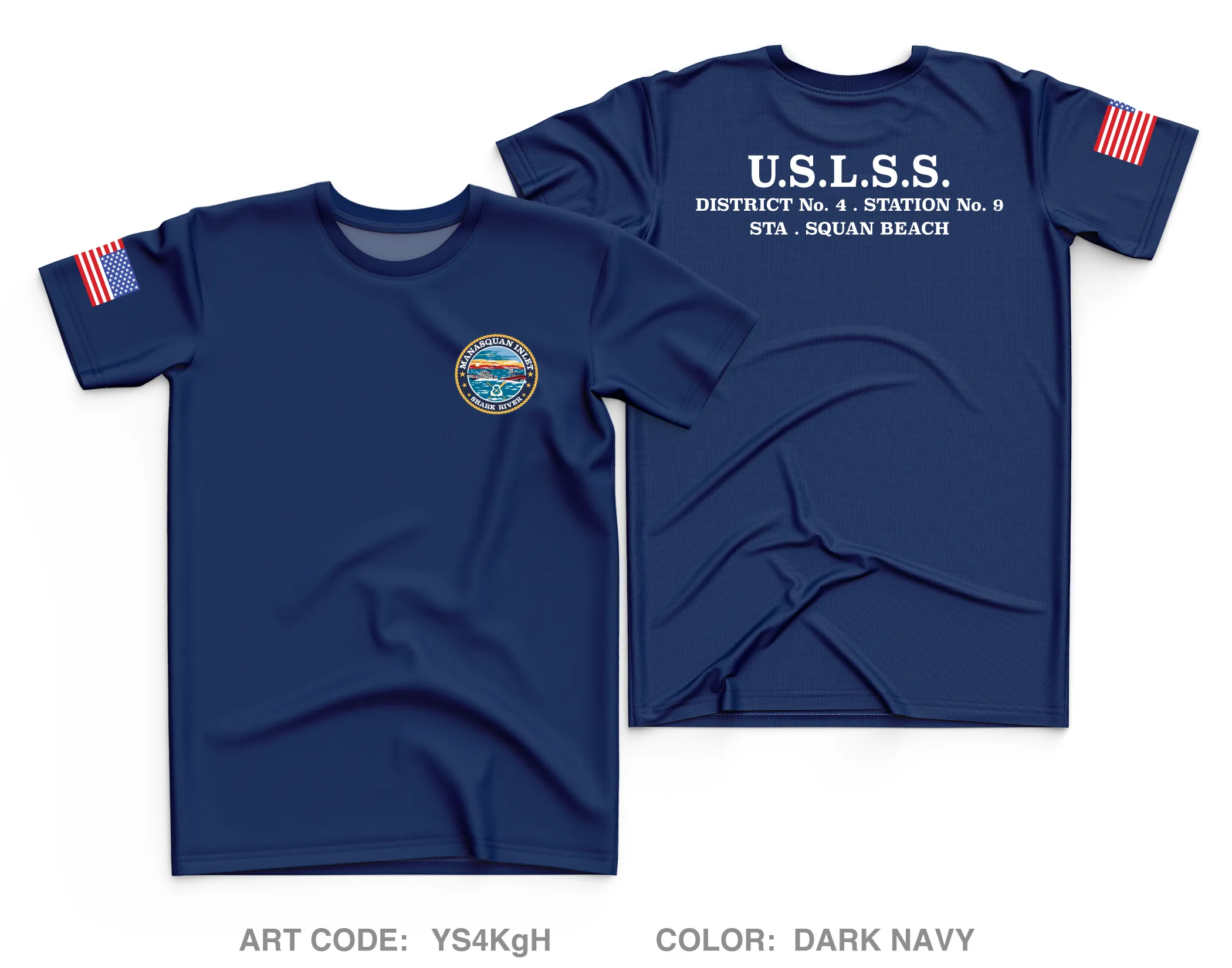 USCG Station Manasquan Inlet, NJ Core Men's SS Performance Tee - YS4KgH