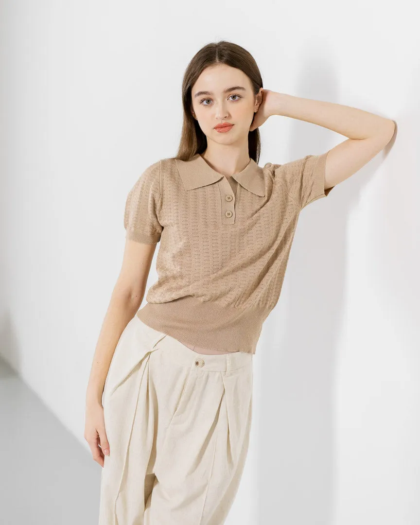 Verla Top Brown