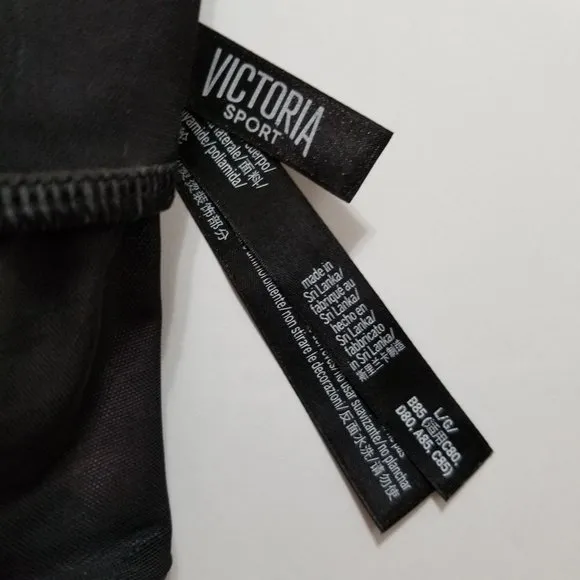 Victoria's Secret bra Large VS Sport plaid pullover glitter bling logo workout