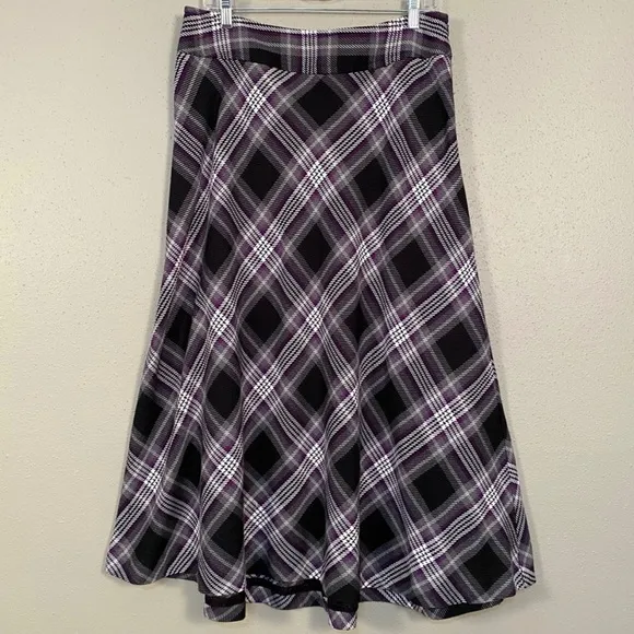 VTG Dark Purple Schoolgirl Plaid 90s Trad Goth Punk Academia Whimsigoth Festival