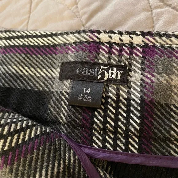 VTG Dark Purple Schoolgirl Plaid 90s Trad Goth Punk Academia Whimsigoth Festival
