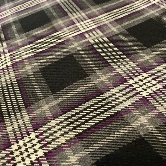 VTG Dark Purple Schoolgirl Plaid 90s Trad Goth Punk Academia Whimsigoth Festival