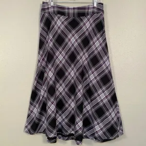 VTG Dark Purple Schoolgirl Plaid 90s Trad Goth Punk Academia Whimsigoth Festival