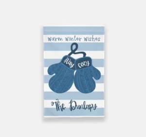 Warm Winter Wishes Mittens Garden Flag