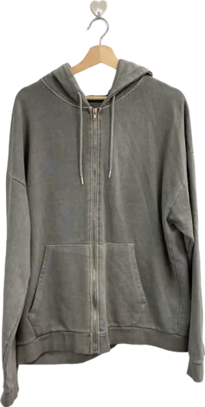 Wit and Wonder Grey Zip-Up Hoodie UK M