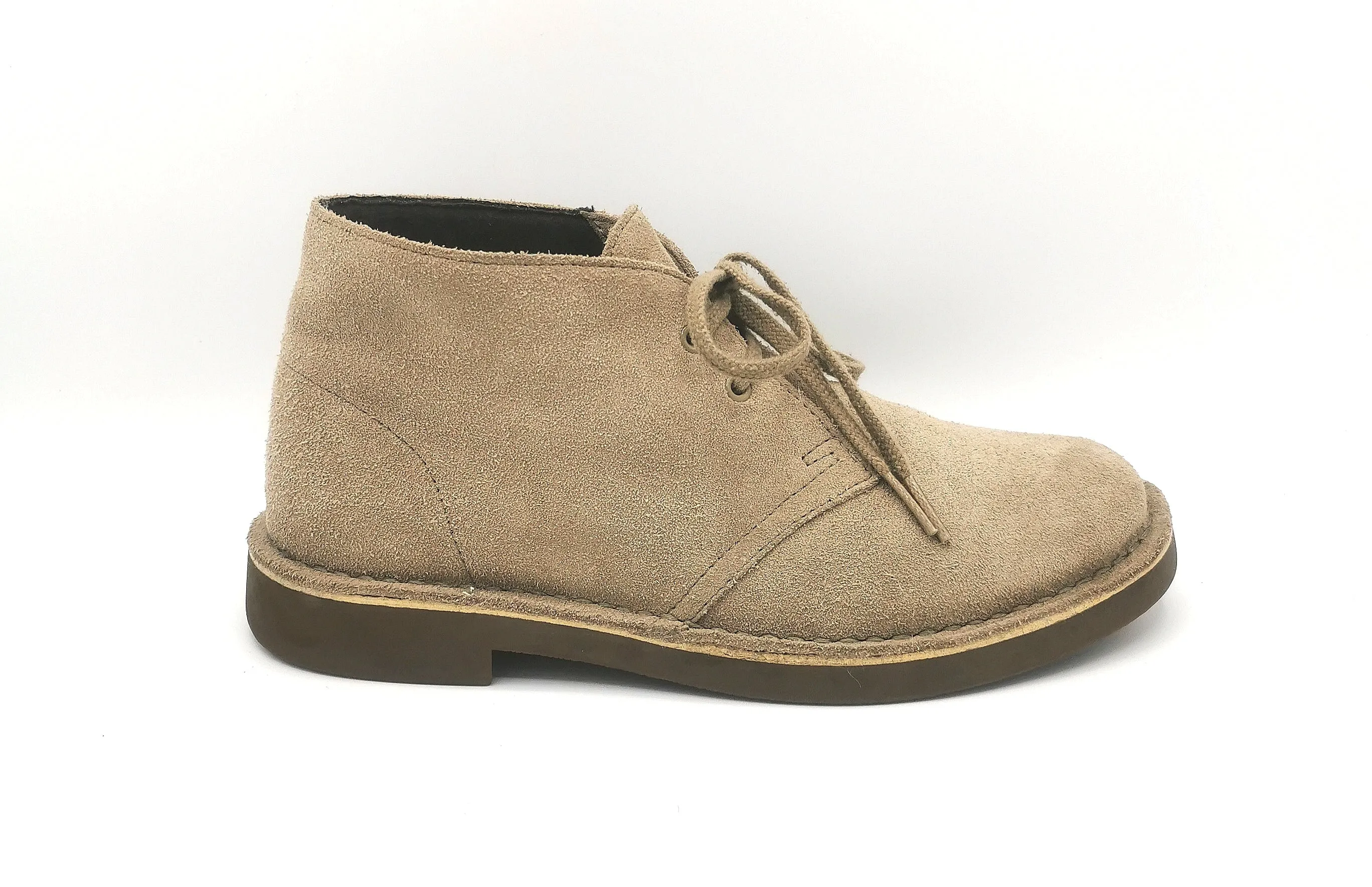 WOMENS SIZE 7.5 - CLARKS, Light Tan Suede, Fleece Lined Ankle Boots EUC B22